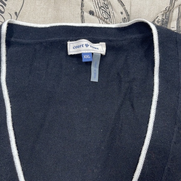 COURT & ROWE Elbow Detail Tipped Cardigan - Picture 4 of 7